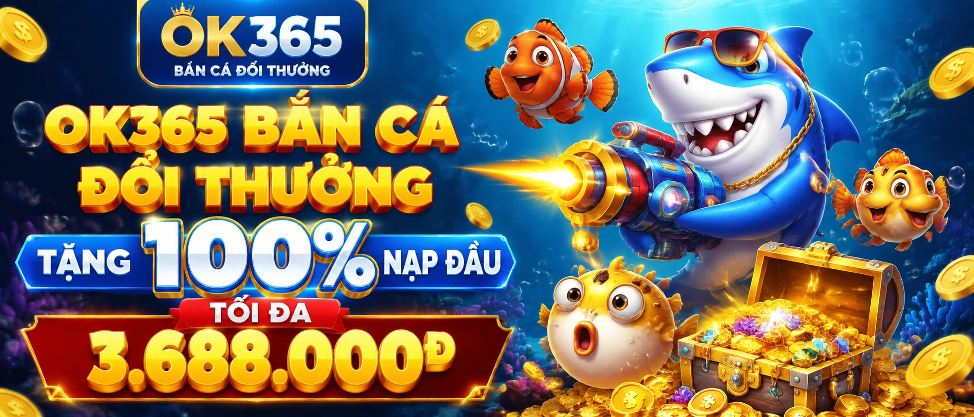 Bắn Cá ok365 giao diện sảnh game đại dương