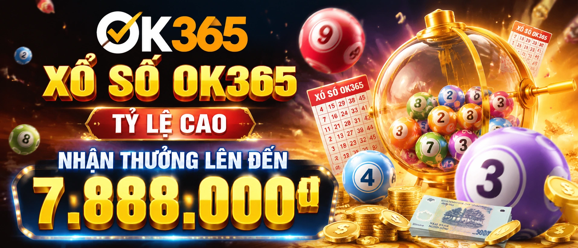 Giao diện Xổ Số OK365 cho tra cứu kết quả theo khu vực