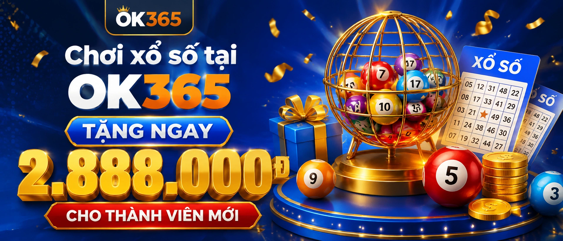 Màn hình mobile cho mục Xổ Số OK365